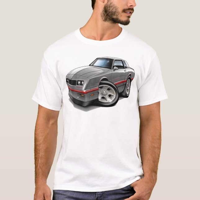 T-shirt Voiture 1983-88 Gris-Rouge de Monte Carlo (Devant)