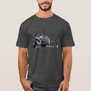 T-shirt Voiture à moteur gonflé vintage fraîche de fron