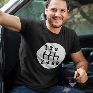 T-shirt Voiture Amateur Manuel Gear For Racing Driving