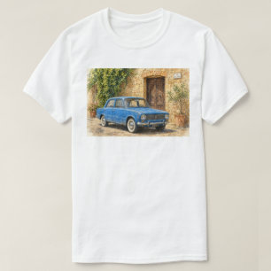 T-shirt Voiture Ancienne dans une Rue Rustique