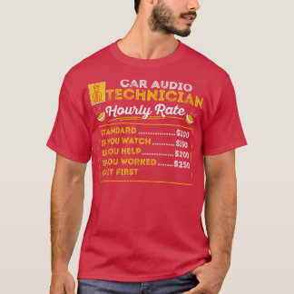 T-shirt Voiture Audio Technicien Voiture Stéréo Fanatique 