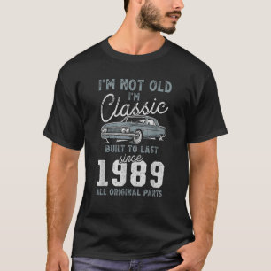 T-shirt Voiture classique 1989 36e anniversaire