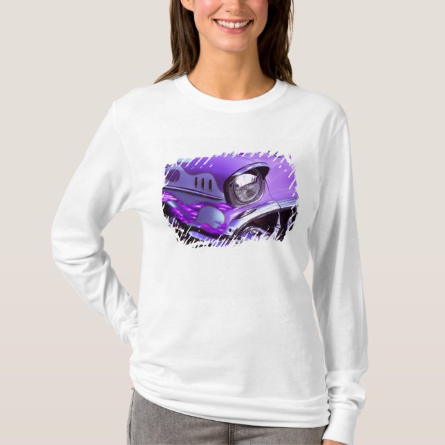 T-shirt Voiture classique : Chevrolet avec le capot (Devant)