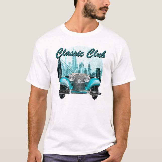 T-shirt Voiture classique de club (Devant)