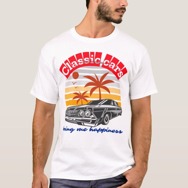 T-shirt Voiture classique de Lowrider Chevrolet Impala (Devant)
