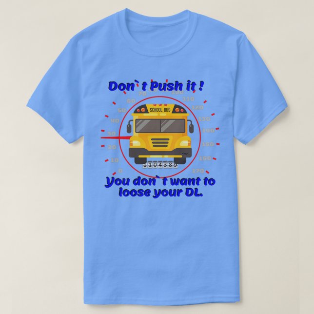 T-shirt Voiture d'autobus scolaire mesure de la sécurité r (Design devant)