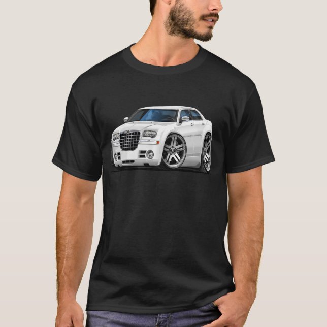 T-shirt Voiture de blanc de Chrysler 300 (Devant)