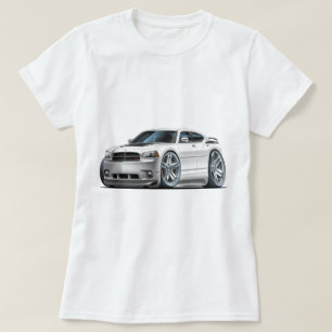T-shirt Voiture de blanc de Daytona de chargeur de Dodge