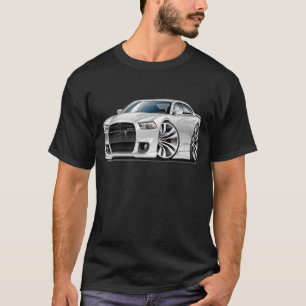 T-shirt Voiture de blanc du chargeur SRT8 de Dodge