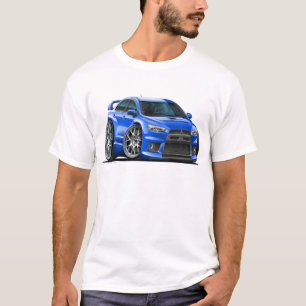 T-shirt Voiture de bleu de Mitsubishi Evo