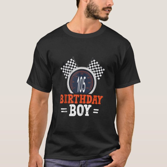 T-shirt Voiture de course 105e Anniversaire Pilote de voit (Devant)