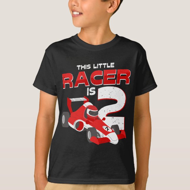 T-shirt Voiture De Course 2e Anniversaire Tee I Ce Petit R (Devant)