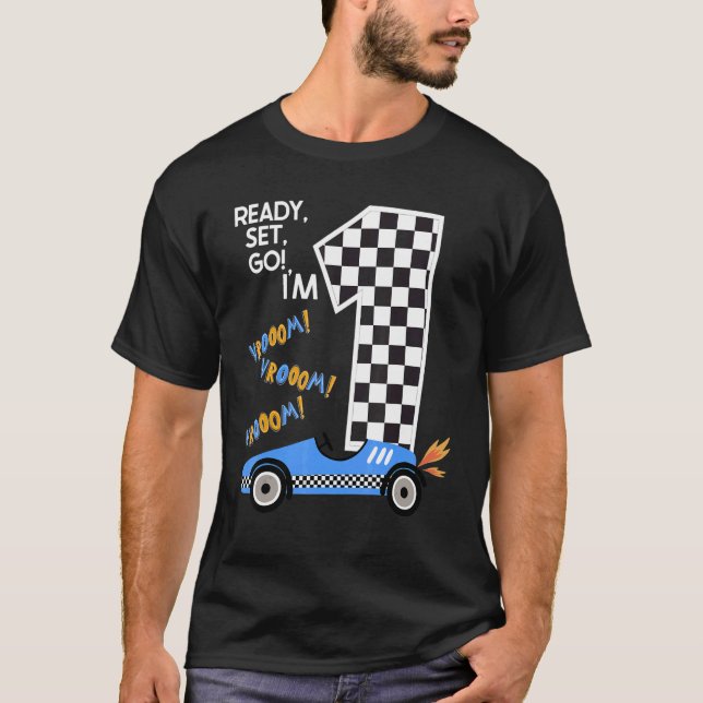 T-shirt Voiture de course 3e anniversaire de la fête de co (Devant)