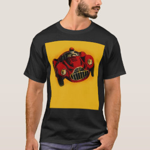 T-shirt Voiture de course automobile jaune rouge