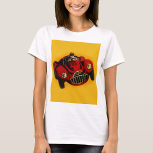 T-shirt Voiture de course automobile jaune rouge