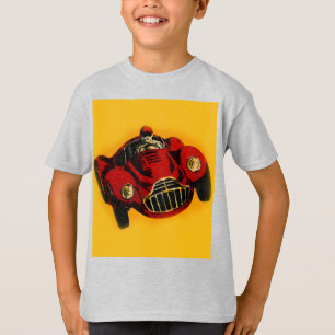 T-shirt Voiture de course automobile jaune rouge