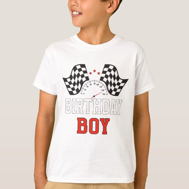 T-shirt Voiture de course Boy Race d'anniversaire Pilote d (Devant)