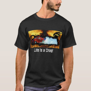 T-shirt Voiture de course en traîneau rouge