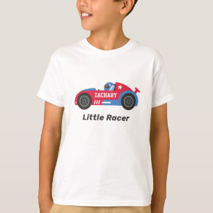 T-shirt Voiture de course rouge Little Racer Boy Personnal