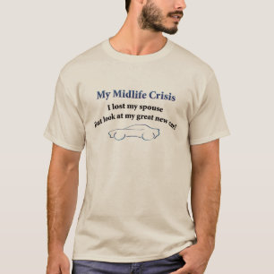 T-shirt Voiture de crise de milieu de la vie