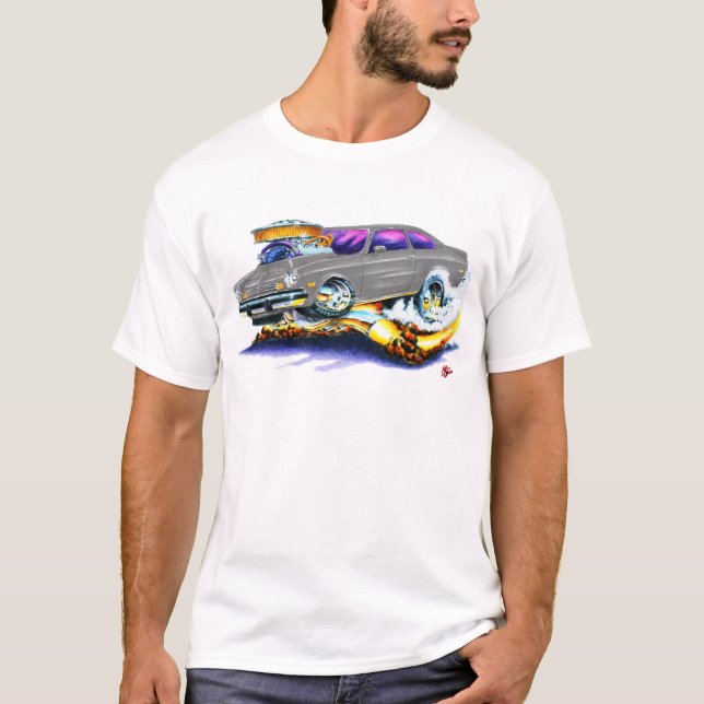 T-shirt Voiture de gris de Chevy Vega (Devant)