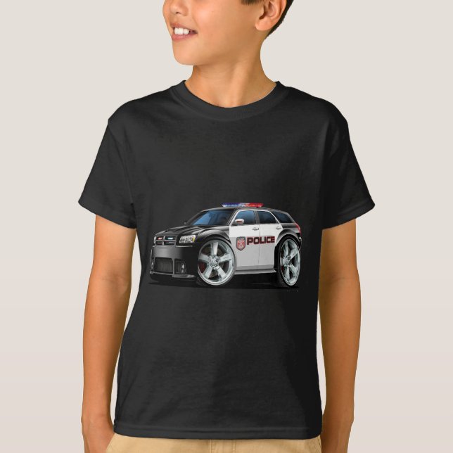 T-shirt Voiture de police de magnum de Dodge (Devant)