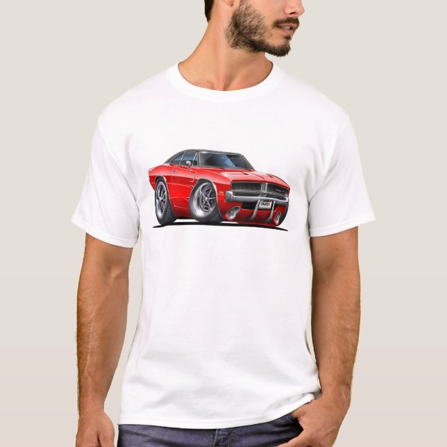T-shirt Voiture de rouge de chargeur de Dodge (Devant)