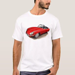 T-shirt Voiture de rouge de Jaguar XKE