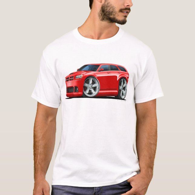 T-shirt Voiture de rouge de magnum de Dodge (Devant)