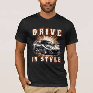T-shirt Voiture de sport avec énergie explosive