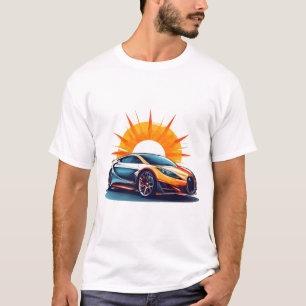 T-shirt Voiture de sport de course stylisée
