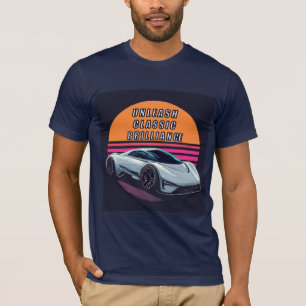 T-shirt Voiture de sport futuriste et citation motivationn