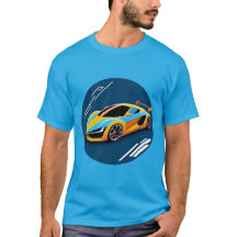 Voiture de sport jaune sur Arrière - plan bleu