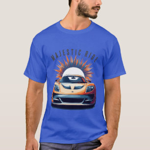 T-shirt Voiture de sport orange éclat de vitesse art