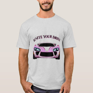 T-shirt Voiture de sport vibrante avec néon lumineux