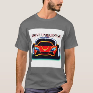 T-shirt Voiture de sport vibrante avec néon lumineux