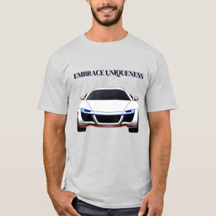 T-shirt Voiture de sport vibrante avec néon lumineux