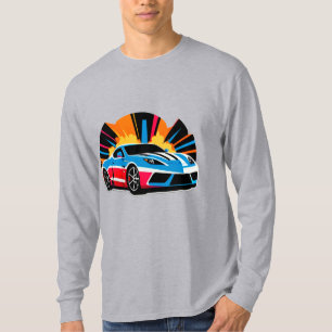 T-shirt Voiture de sport vibrante dans le style Pop Art