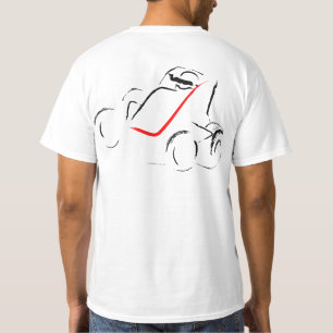 T-shirt Voiture de sprint 01 noire et rouge arrière