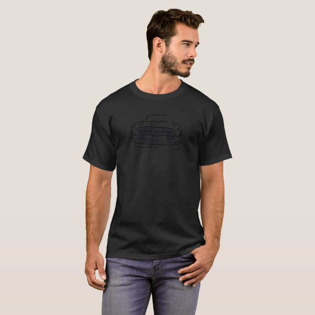 T-shirt Voiture de Triumph TR6 TR les Anglais (Devant entier)