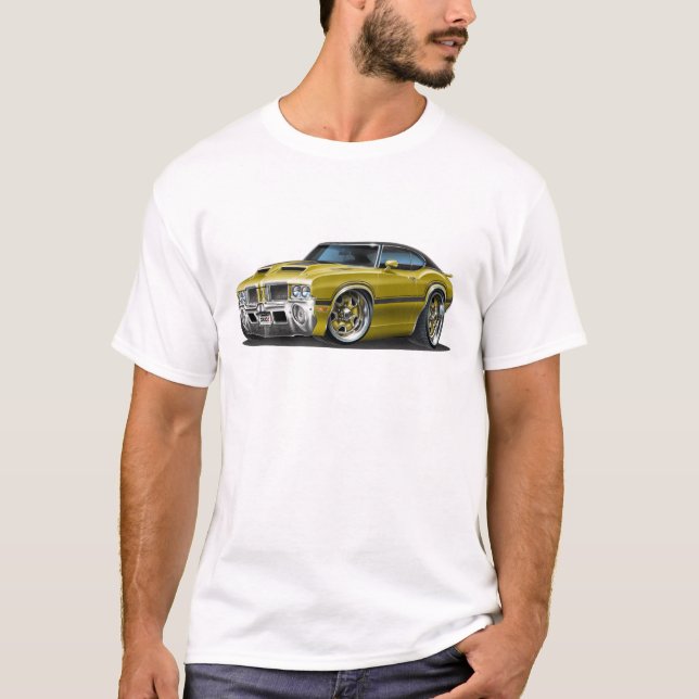 T-shirt Voiture d'or du sabre d'abordage 442 d'Olds (Devant)