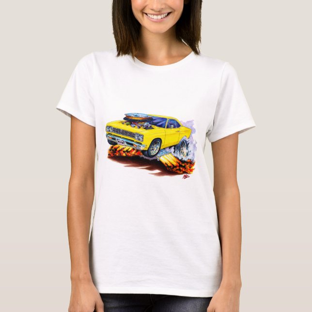 T-shirt Voiture Jaune Roadrunner 1968-69 (Devant)