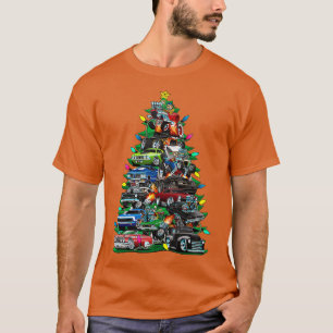 T-shirt Voiture Madness Arbre de Noël Classique Muscle Car