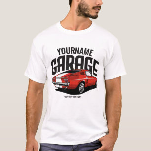 T-shirt Voiture Muscle Personnalisée 1967 Garage Fastback 
