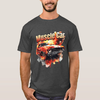 T-shirt Voiture Musclée en Feu amis