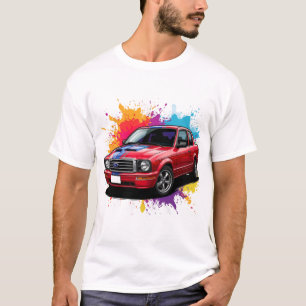 T-shirt Voiture Musclée Rouge Vibrante