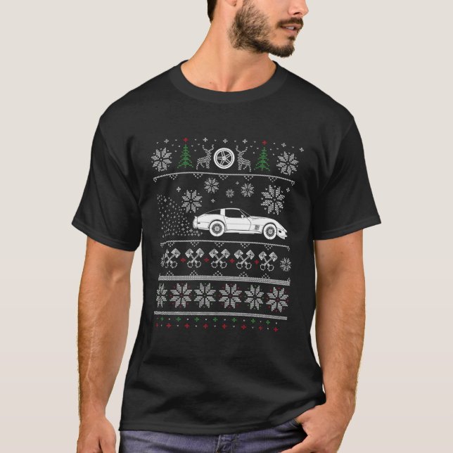 T-shirt Voiture Musculaire Américaine laid (Devant)