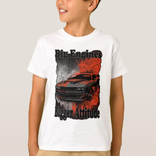 T-shirt Voiture Musculaire Gros Moteurs Attitude Plus Gran