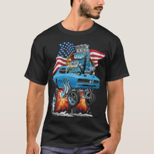 T-shirt Voiture musicale américaine patriotique des années