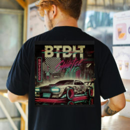 T-shirt Voiture Neon Grunge